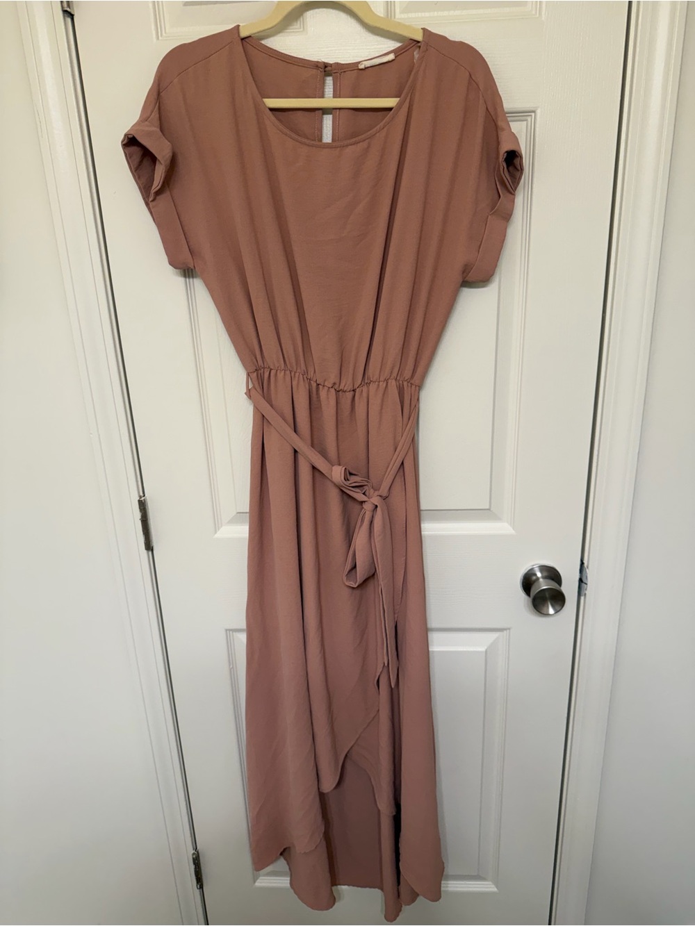 First Love Mauve Tie-Waist Maxi Dress
